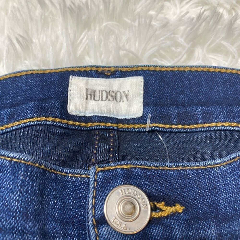 Hudson Skinny Jeans Womens Size 28 Mid Rise Dark Blue Stretch Denim 30" Inseam - Picture 3 of 10